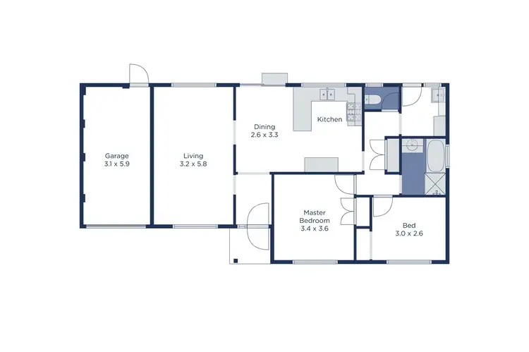Floorplan of Homely unit listing, 1/23 Ivan Crescent, Hampton Park VIC 3976