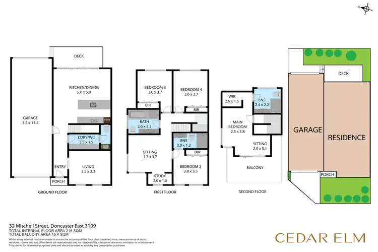 Floorplan of Homely townhouse listing, 32 Mitchell Street, Doncaster East VIC 3109