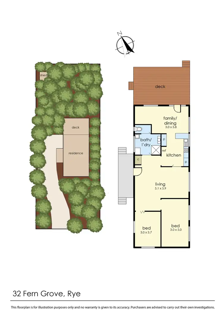 Floorplan of Homely house listing, 32 Fern Grove, Rye VIC 3941
