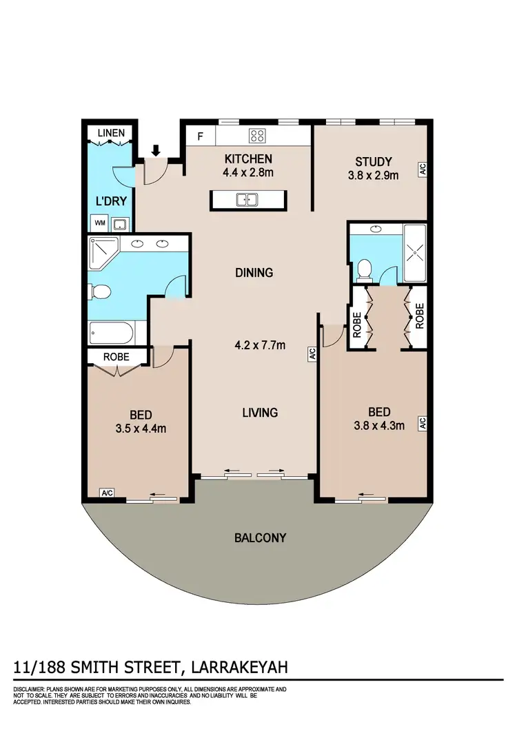 Floorplan of Homely apartment listing, 11/188 Smith Street, Larrakeyah NT 820