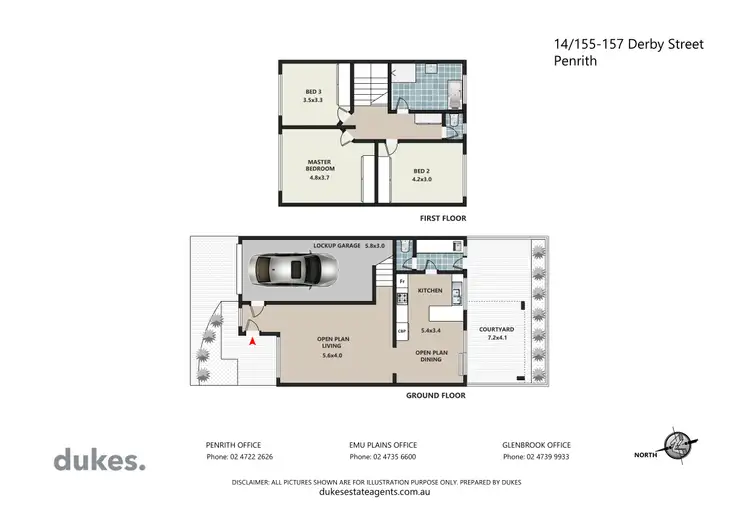 Floorplan of Homely townhouse listing, 14/155-157 Derby Street, Penrith NSW 2750