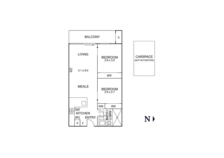 Floorplan of Homely apartment listing, 311/218 Bay Road, Sandringham VIC 3191