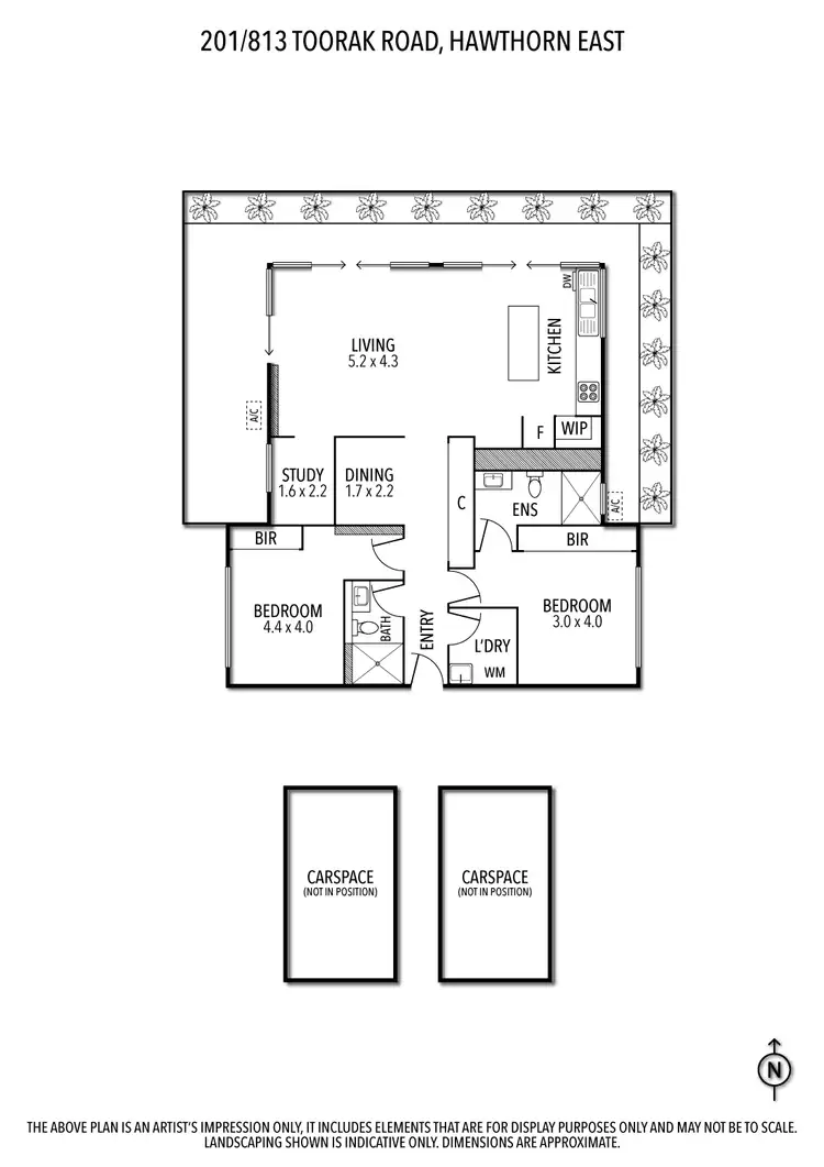 Floorplan of Homely apartment listing, 201/813 Toorak Road, Hawthorn East VIC 3123