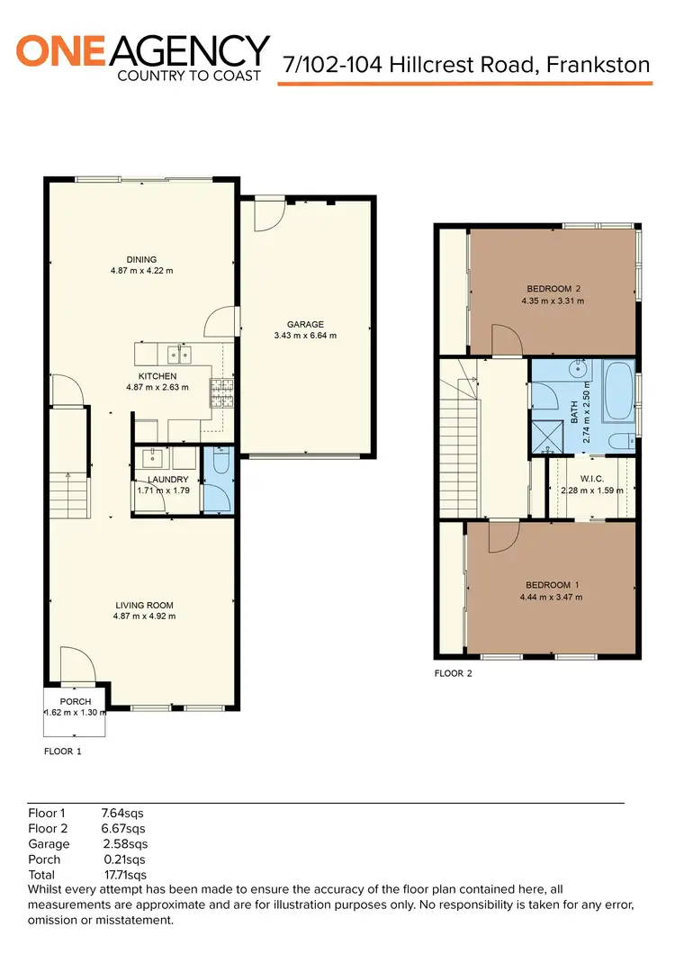 Floorplan of Homely townhouse listing, 7/104 Hillcrest Road, Frankston VIC 3199