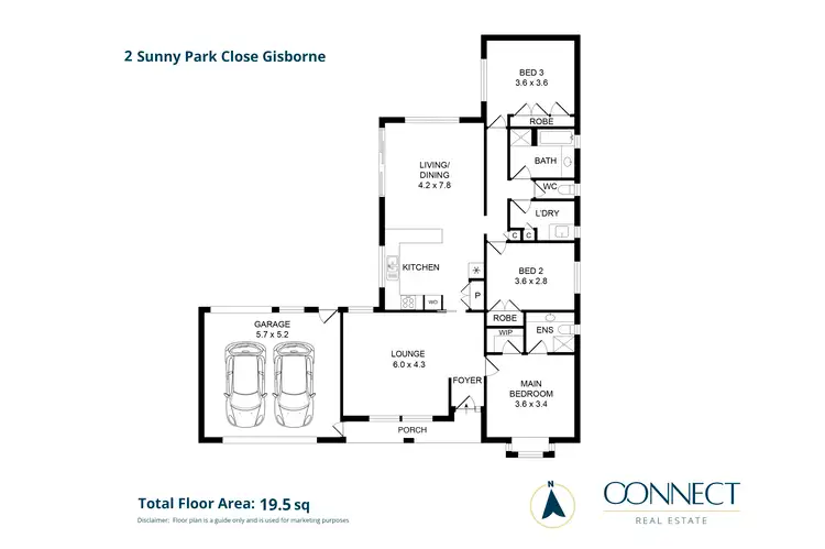 Floorplan of Homely house listing, 2 Sunny Park Close, Gisborne VIC 3437