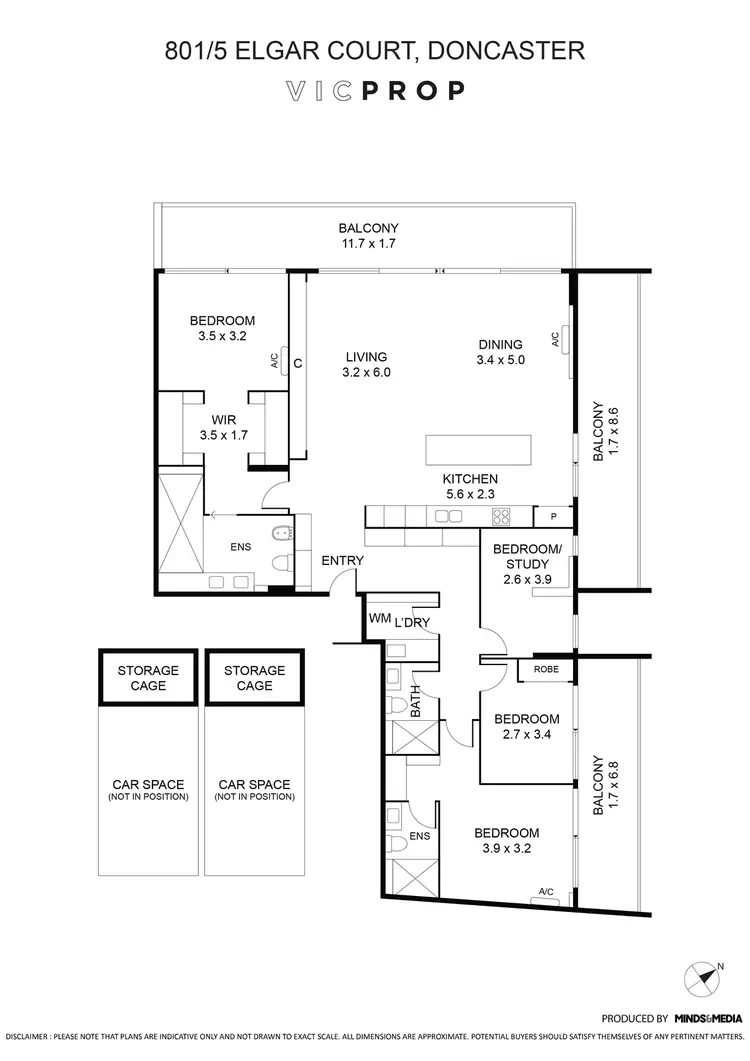 Floorplan of Homely apartment listing, 801/5 Elgar Court, Doncaster VIC 3108