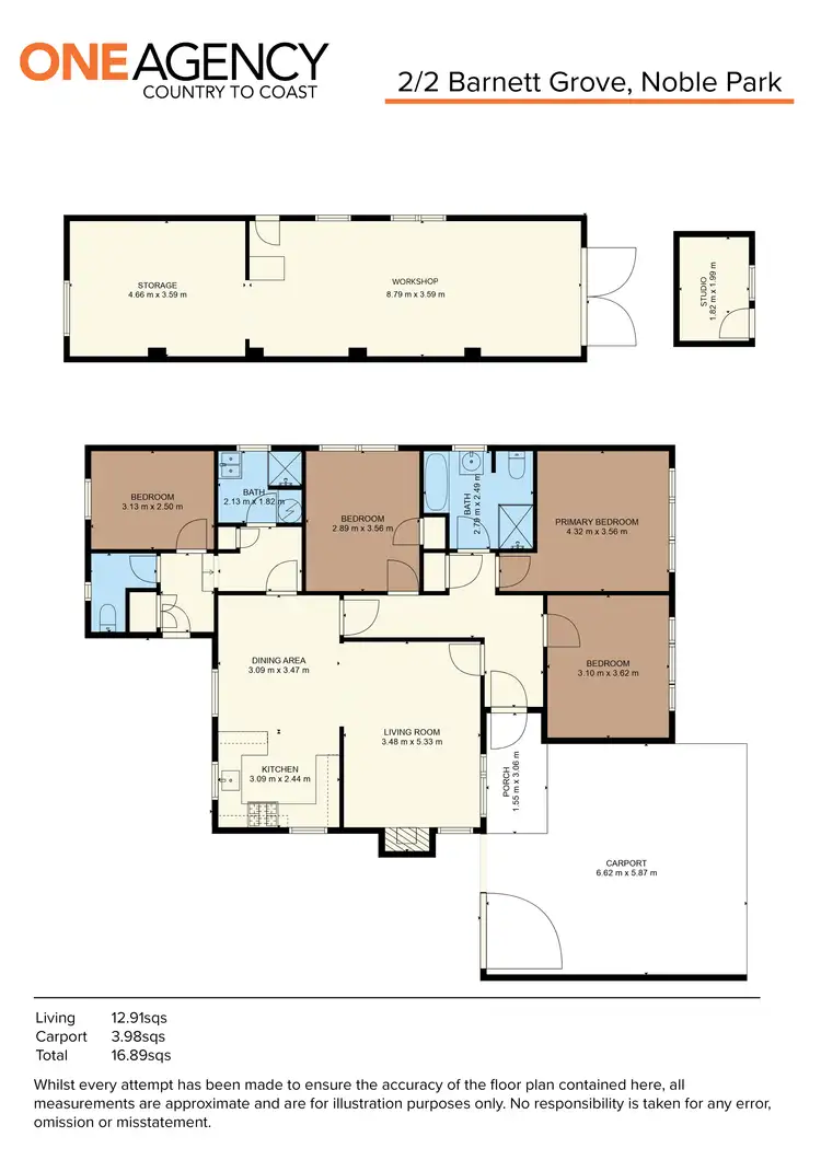 Floorplan of Homely house listing, 1/2 Barnett Grove, Noble Park VIC 3174