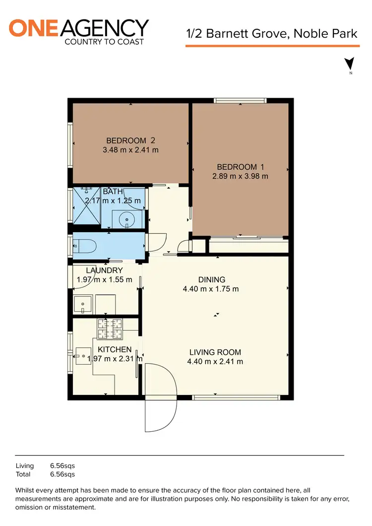 Floorplan of Homely unit listing, 2/2 Barnett Grove, Noble Park VIC 3174
