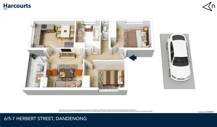 Floorplan of Homely apartment listing, 6/5-7 Herbert Street, Dandenong VIC 3175