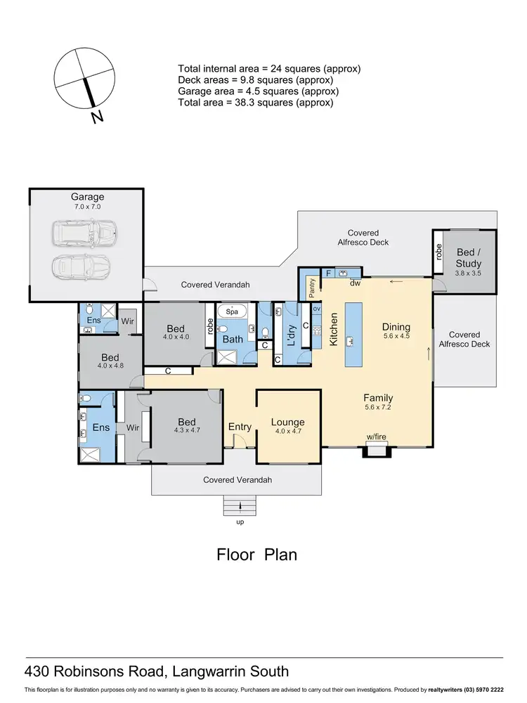 Floorplan of Homely rural property listing, 430 Robinsons Road, Langwarrin South VIC 3911