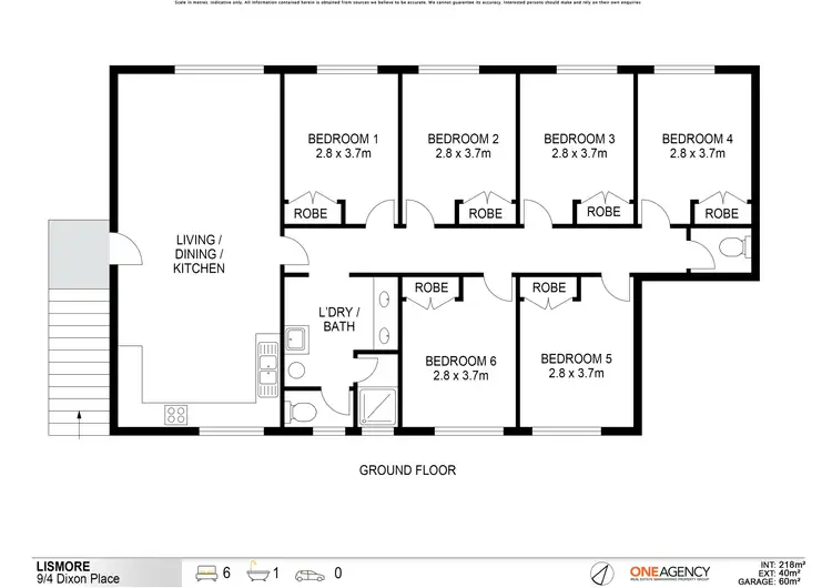 Floorplan of Homely unit listing, 9/4 Dixon Place, Lismore NSW 2480