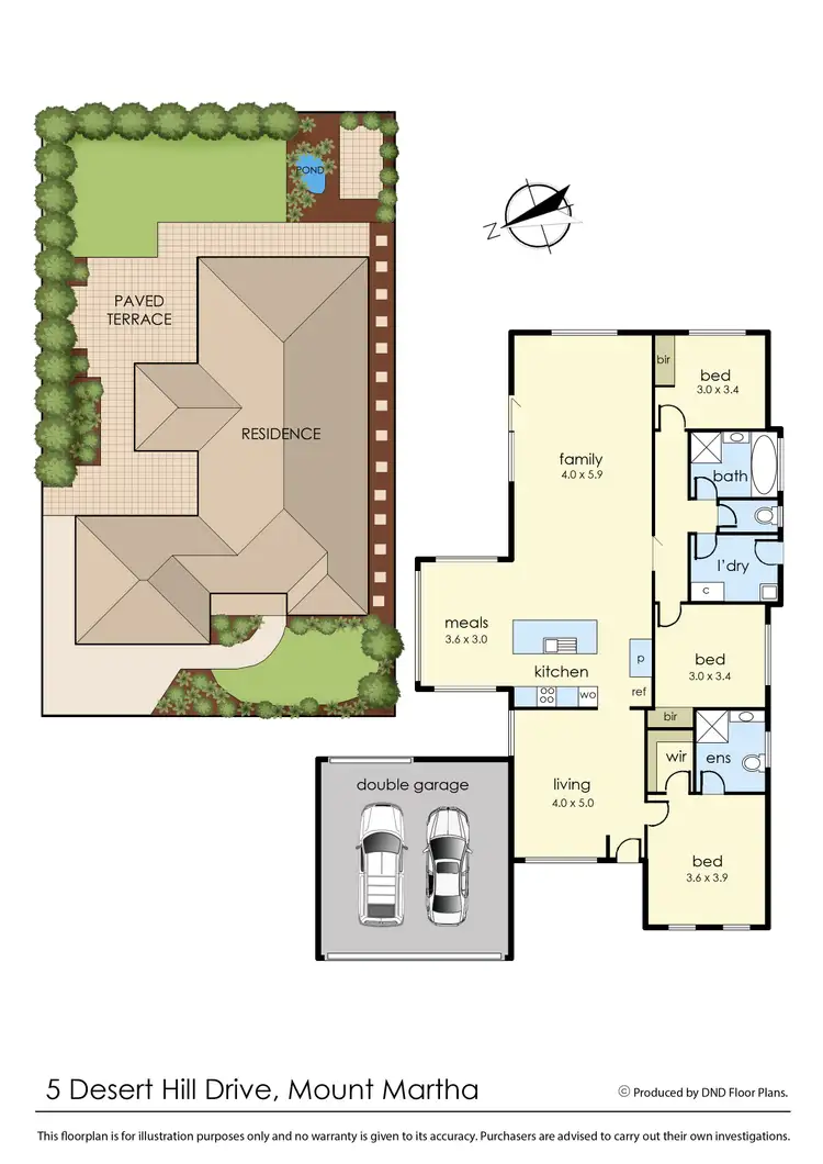 Floorplan of Homely house listing, 5 Desert Hill Drive, Mount Martha VIC 3934