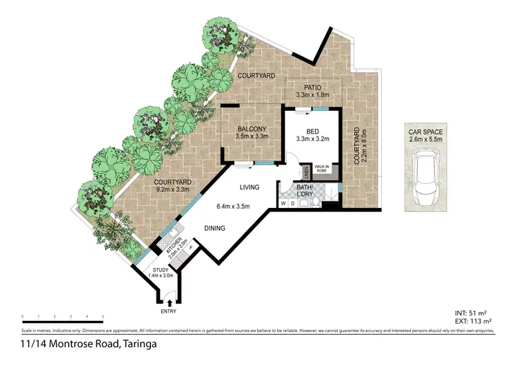 Floorplan of Homely unit listing, 11/14 Montrose Road, Taringa QLD 4068