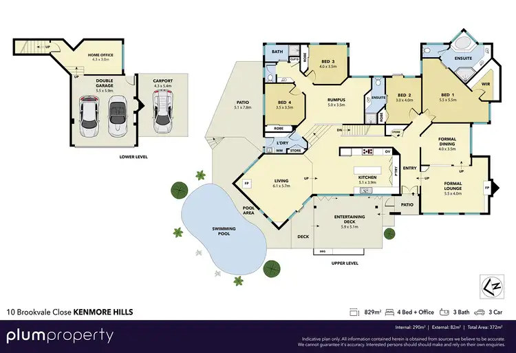 Floorplan of Homely house listing, 10 Brookvale Close, Kenmore Hills QLD 4069