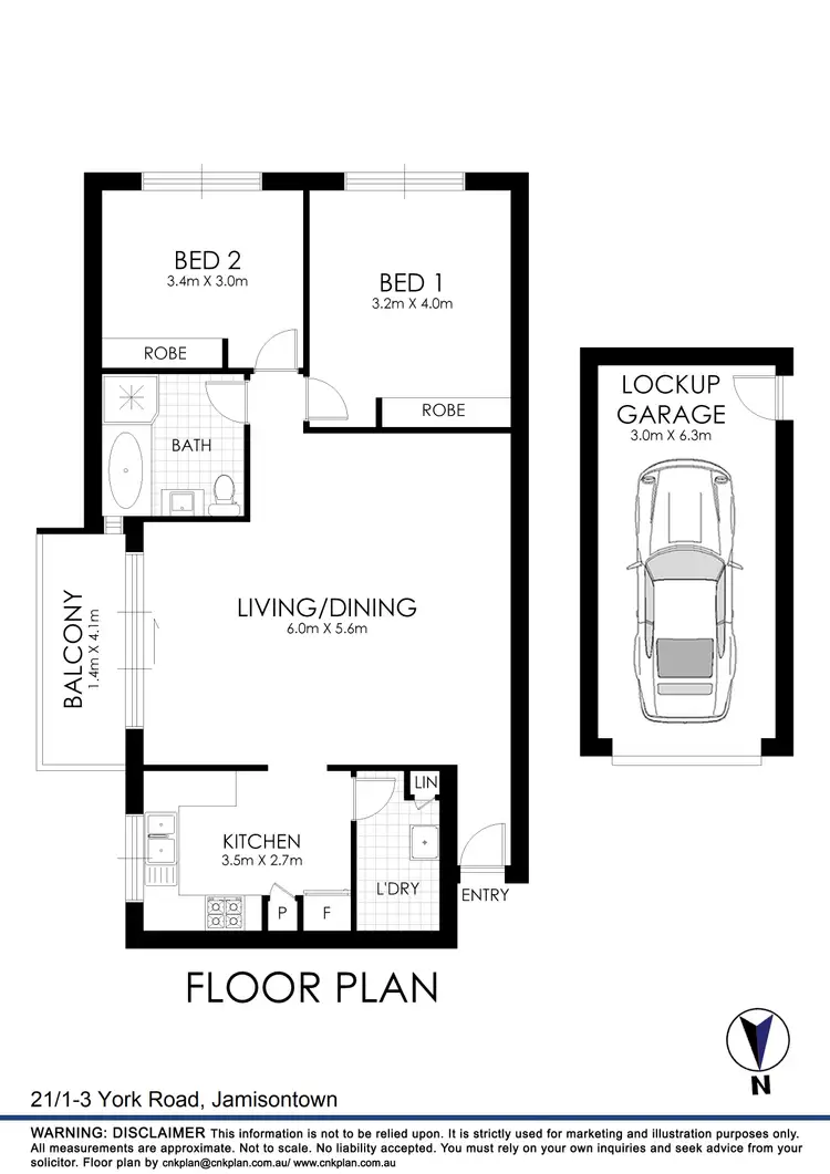 Floorplan of Homely unit listing, 21/1-3 York Road, Jamisontown NSW 2750