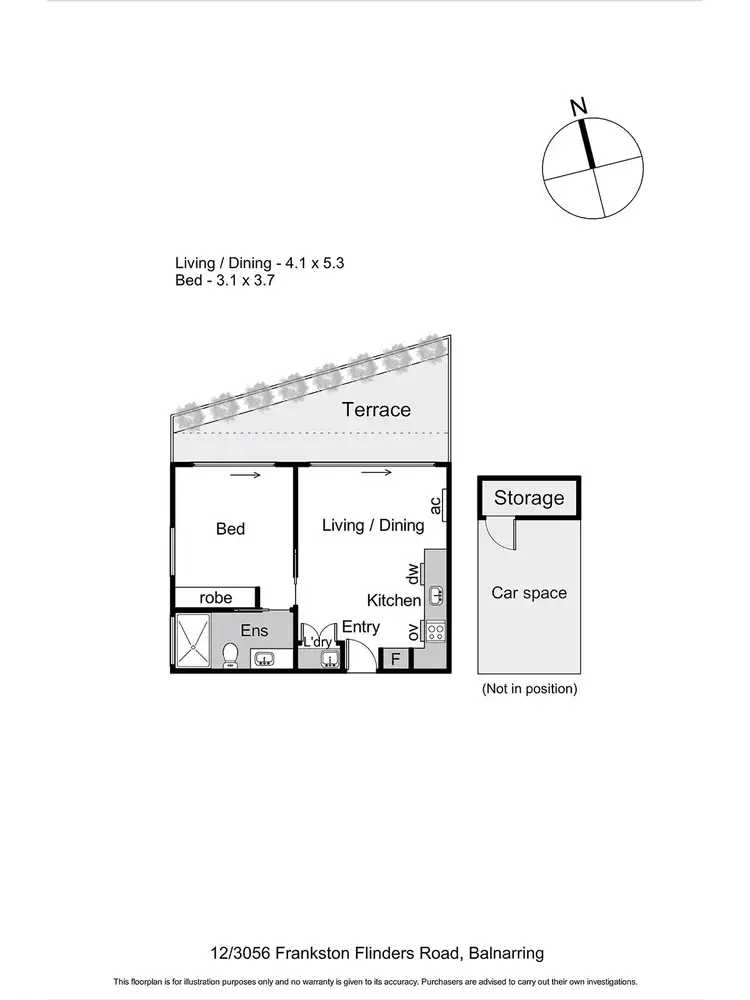 Floorplan of Homely unit listing, 12/3056 Frankston Flinders Road, Balnarring VIC 3926