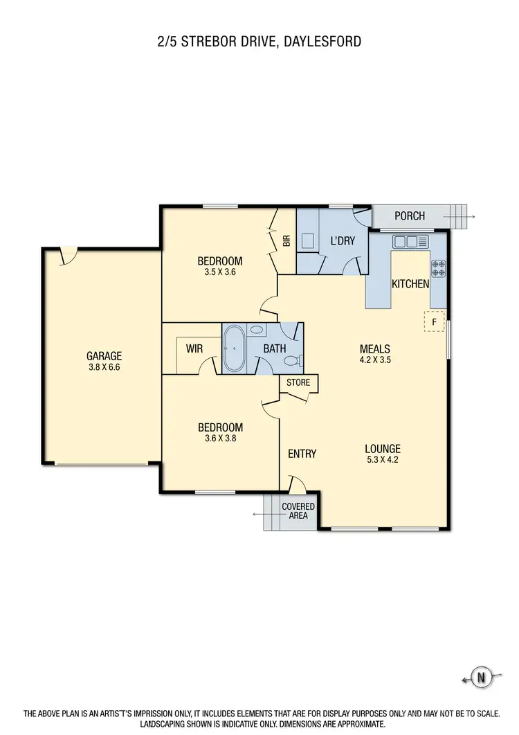 Floorplan of Homely unit listing, 2/5 Strebor Drive, Daylesford VIC 3460