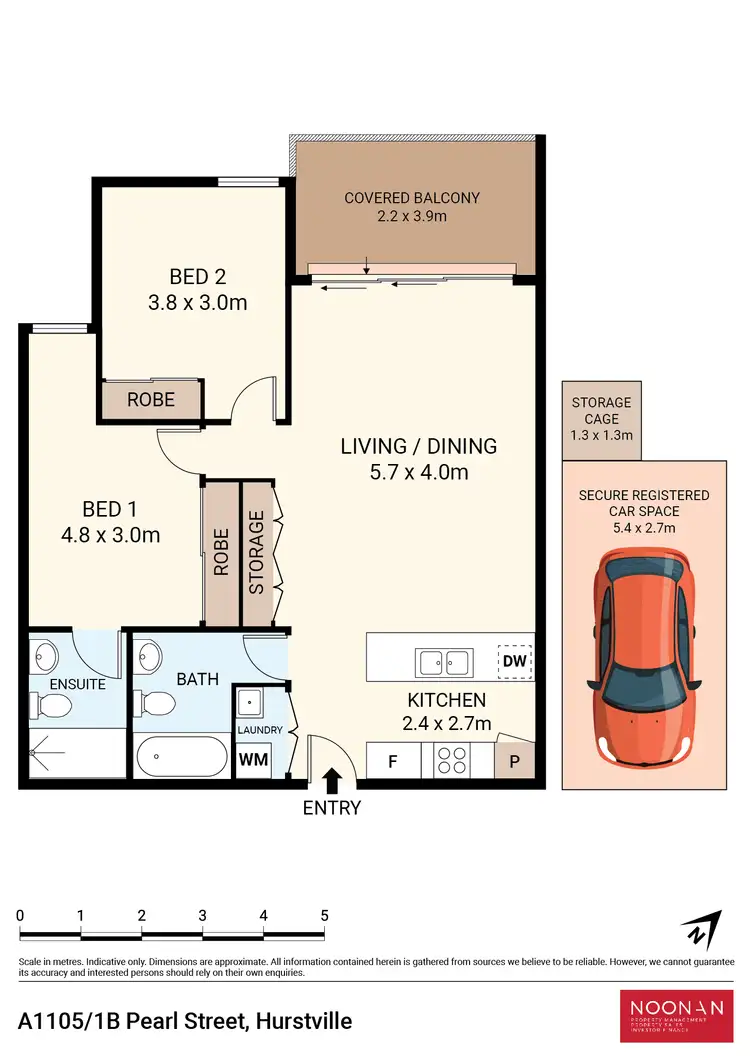Floorplan of Homely apartment listing, 1105/1B Pearl Street, Hurstville NSW 2220