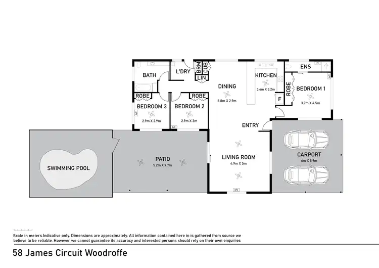 Floorplan of Homely house listing, 58 James Circuit, Woodroffe NT 830