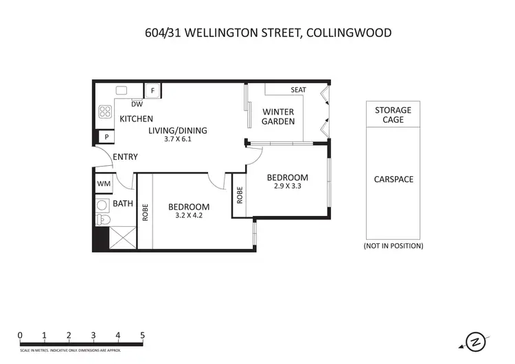 Floorplan of Homely apartment listing, 604/31 Wellington Street, Collingwood VIC 3066
