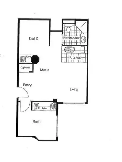 Floorplan of Homely apartment listing, 512/339 Swanston Street, Melbourne VIC 3000