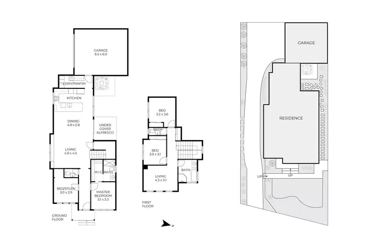 Floorplan of Homely townhouse listing, 1/12 Clive Street, Mitcham VIC 3132
