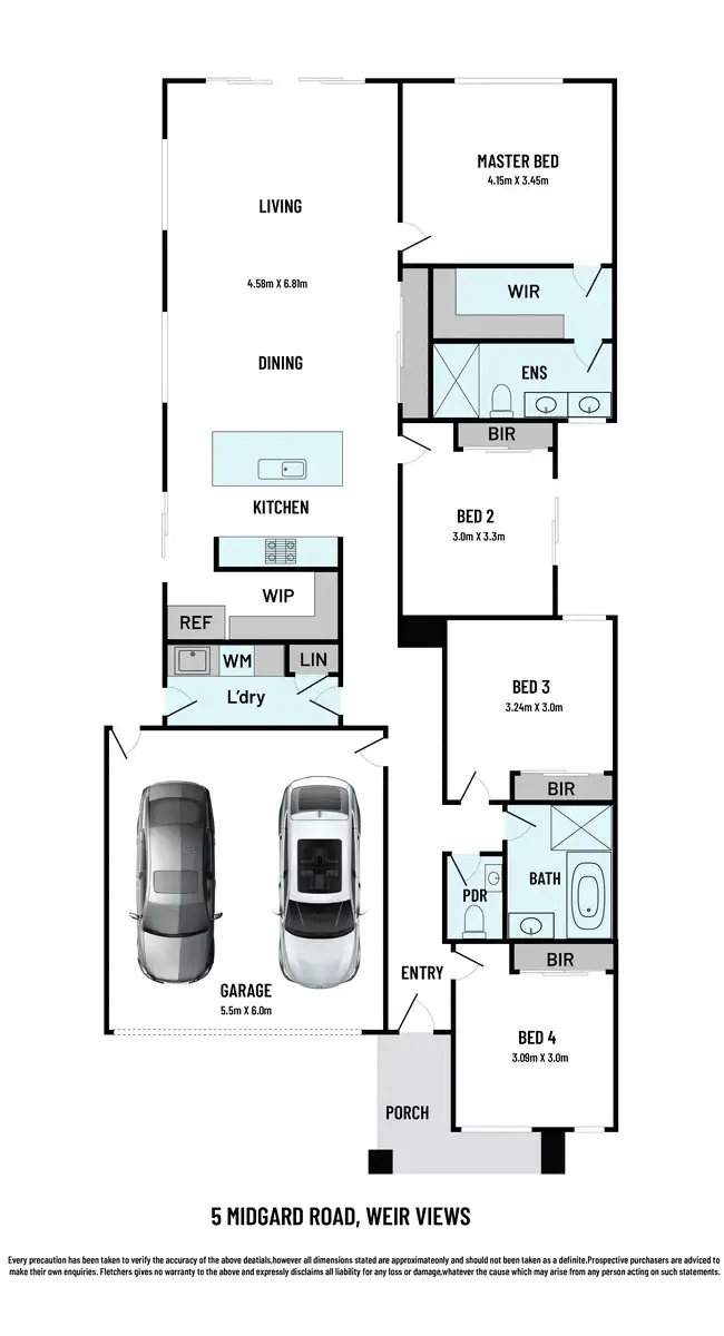 Floorplan of Homely house listing, 5 Midgard Road, Weir Views VIC 3338