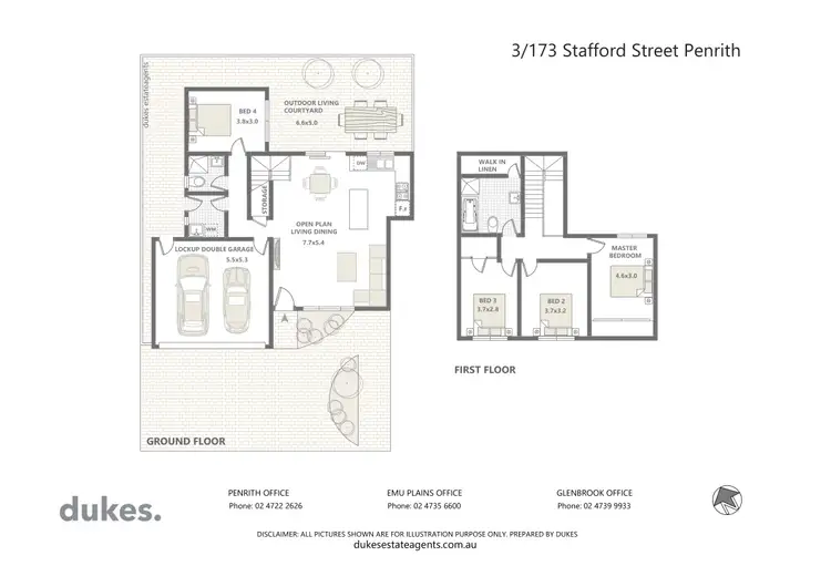 Floorplan of Homely semi-detached listing, 3/173 Stafford Street, Penrith NSW 2750