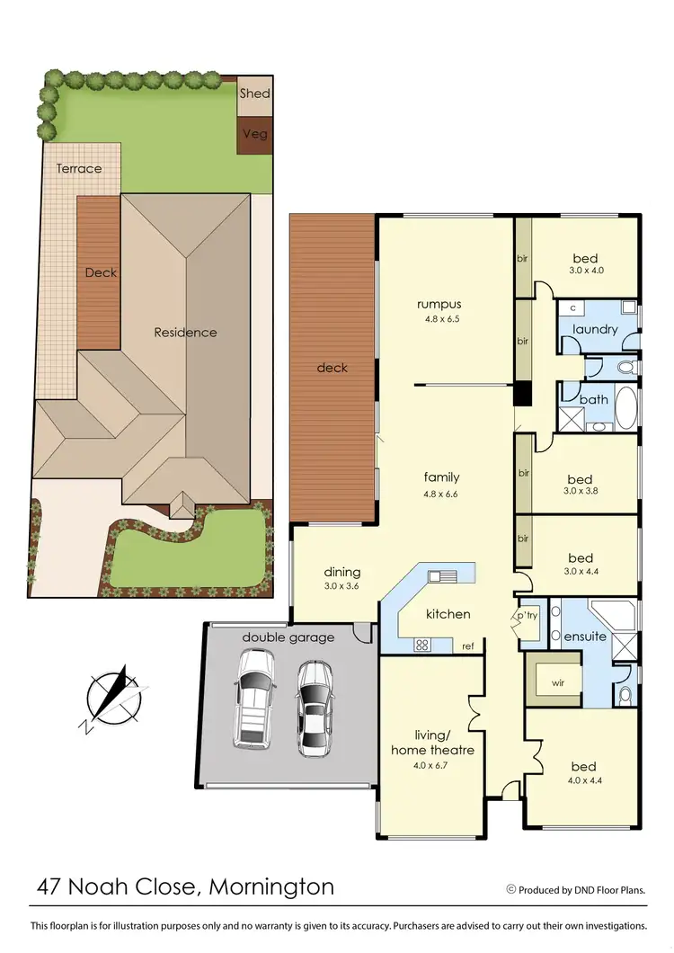 Floorplan of Homely house listing, 47 Noah Close, Mornington VIC 3931