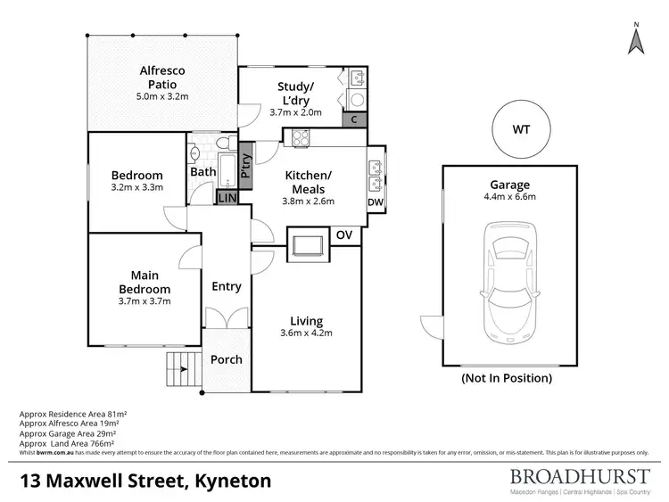 Floorplan of Homely house listing, 13 Maxwell Street, Kyneton VIC 3444