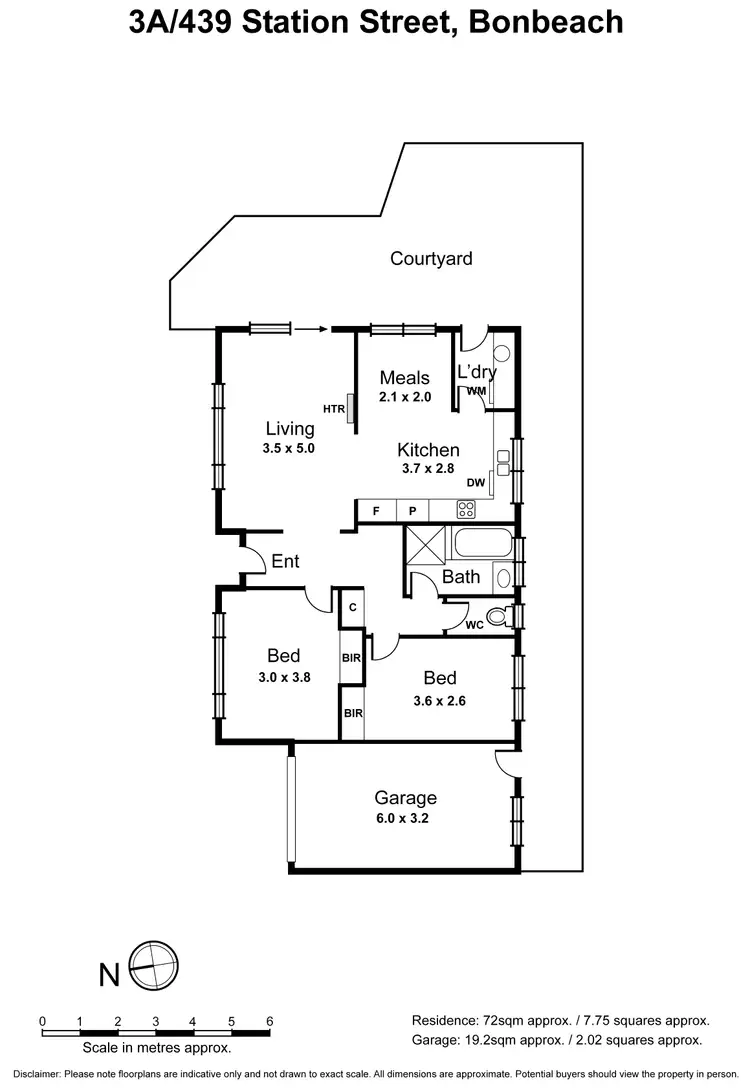 Floorplan of Homely villa listing, 3a/439 Station Street, Bonbeach VIC 3196