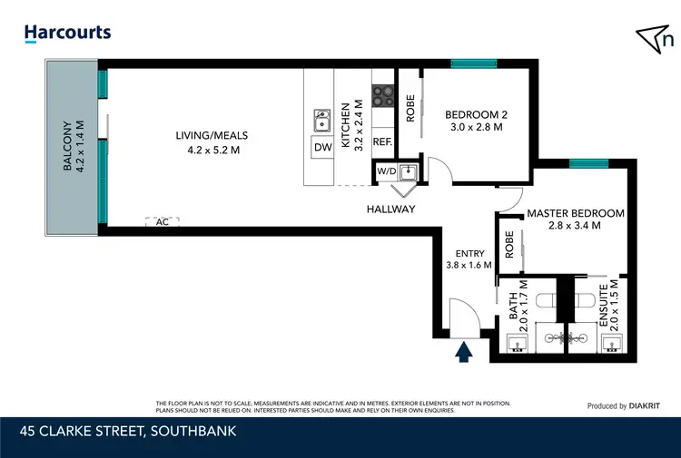 Floorplan of Homely apartment listing, 3503/45 Clarke Street, Southbank VIC 3006