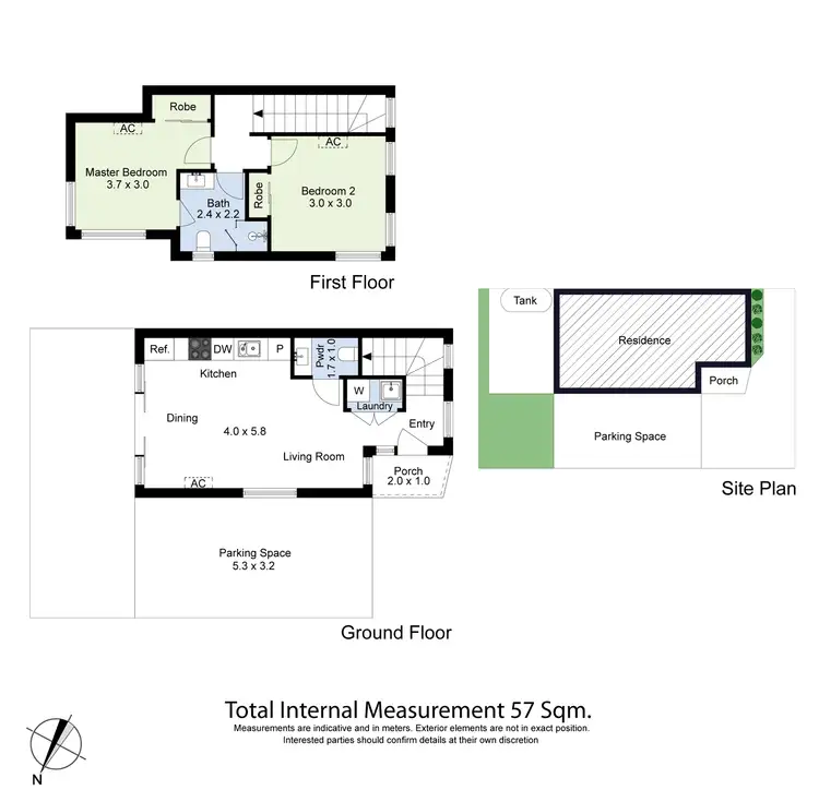Floorplan of Homely townhouse listing, 3/192 Francis Street, Yarraville VIC 3013