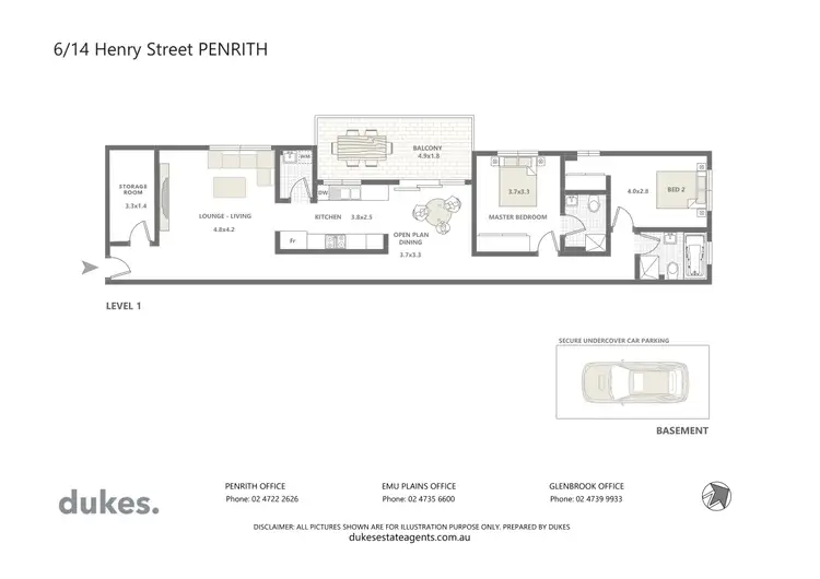 Floorplan of Homely apartment listing, 6/14 Henry Street, Penrith NSW 2750