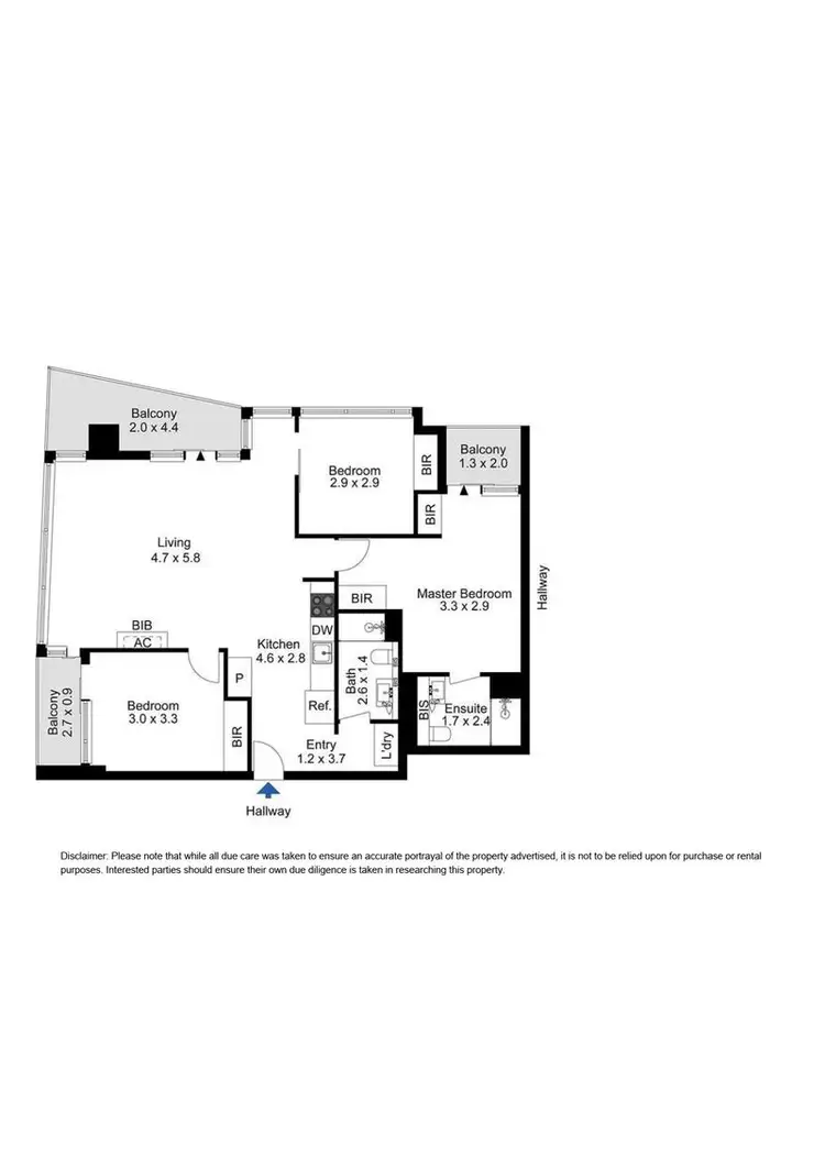 Floorplan of Homely apartment listing, 3613/639 Lonsdale Street, Melbourne VIC 3000