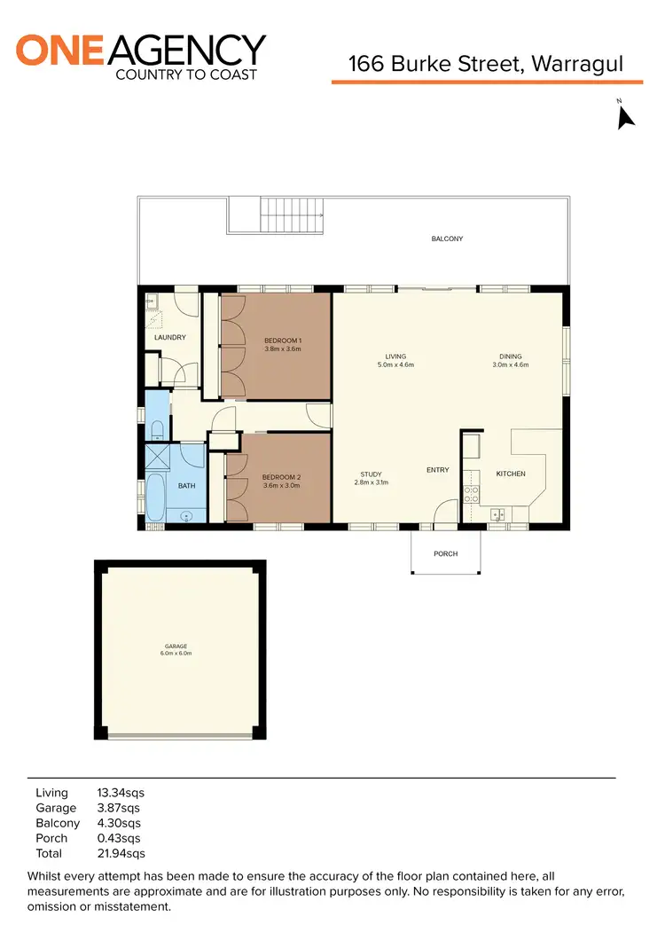 Floorplan of Homely house listing, 166 Burke Street, Warragul VIC 3820