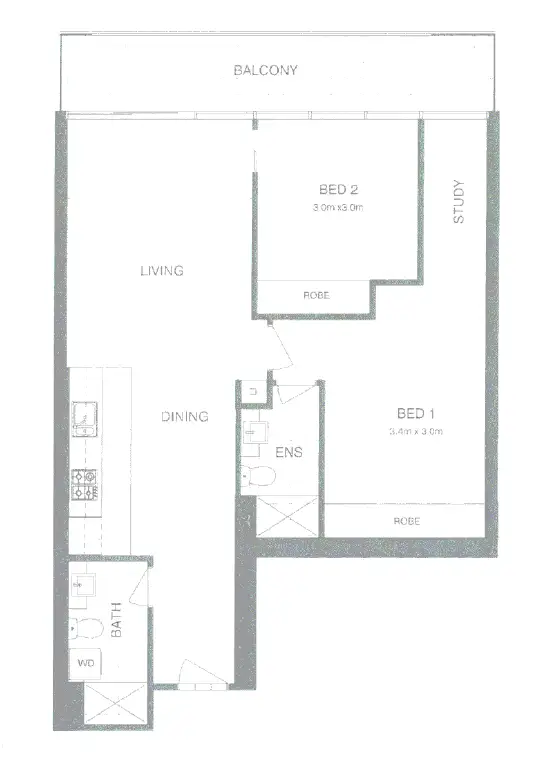 Floorplan of Homely apartment listing, 118 Kavanagh Street, Southbank VIC 3006