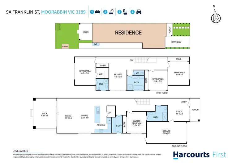 Floorplan of Homely townhouse listing, 9A Franklin Street, Moorabbin VIC 3189