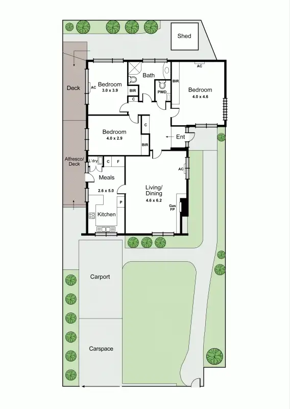 Floorplan of Homely unit listing, 1/34 Clay Street, Moorabbin VIC 3189