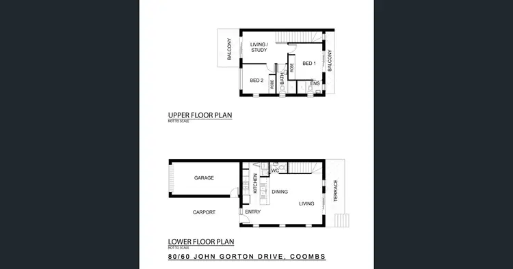 Floorplan of Homely townhouse listing, 80/60 John Gorton Drive, Coombs ACT 2611