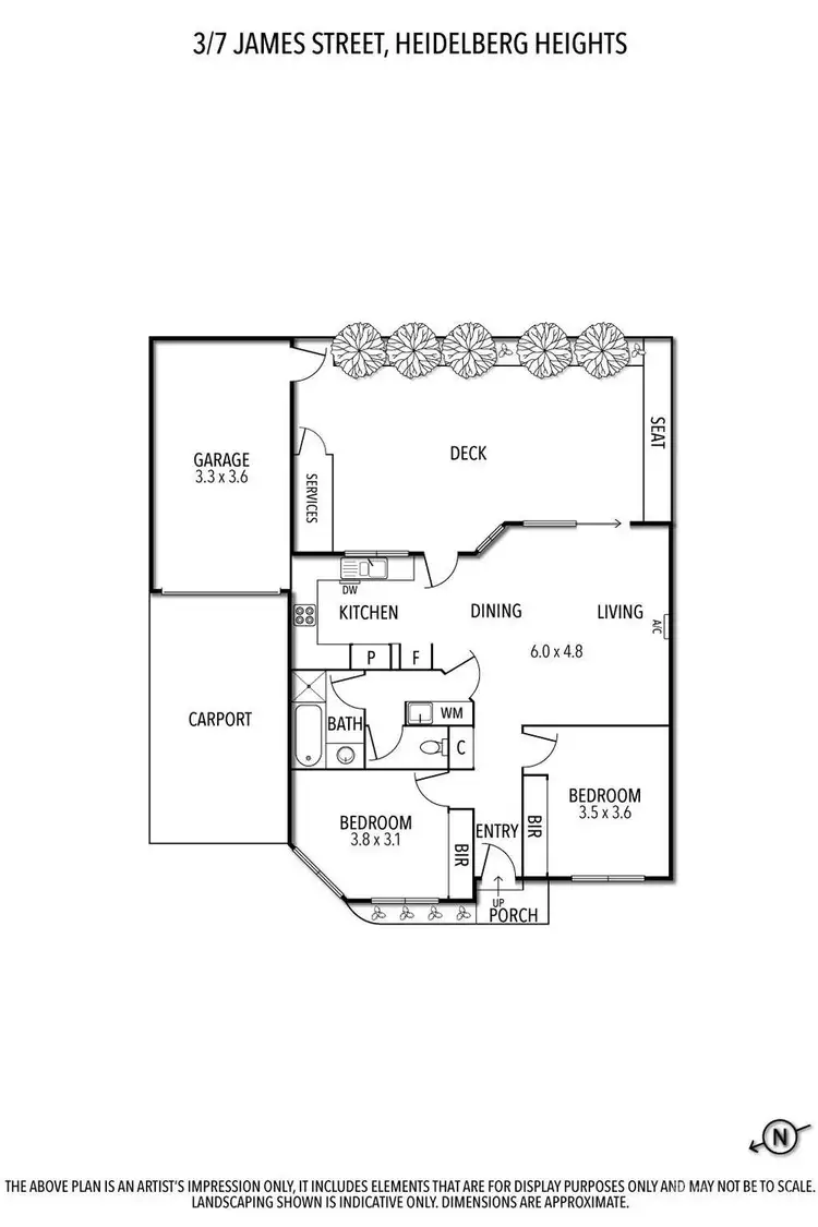 Floorplan of Homely unit listing, 3/7 James Street, Heidelberg Heights VIC 3081