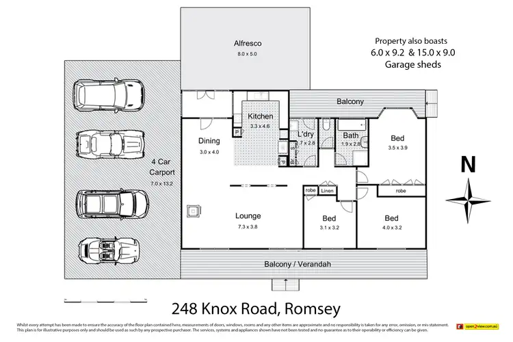 Floorplan of Homely rural property listing, 248 Knox Road, Romsey VIC 3434