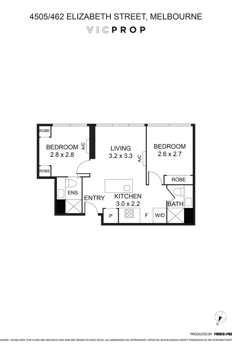 Floorplan of Homely apartment listing, 4505/462 Elizabeth Street, Melbourne VIC 3000