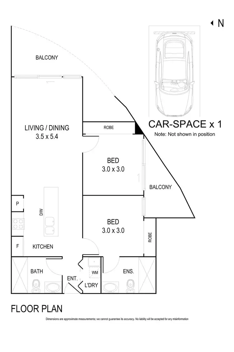 Floorplan of Homely apartment listing, 306/202 Surrey Road, Blackburn VIC 3130