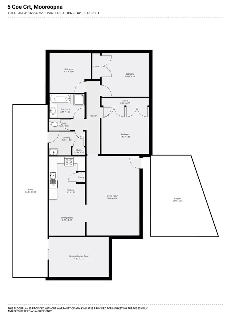 Floorplan of Homely house listing, 5 Coe Court, Mooroopna VIC 3629