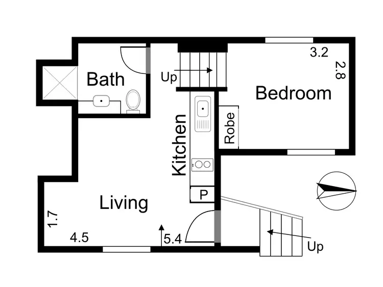 Floorplan of Homely apartment listing, 202/45 Victoria Parade, Collingwood VIC 3066