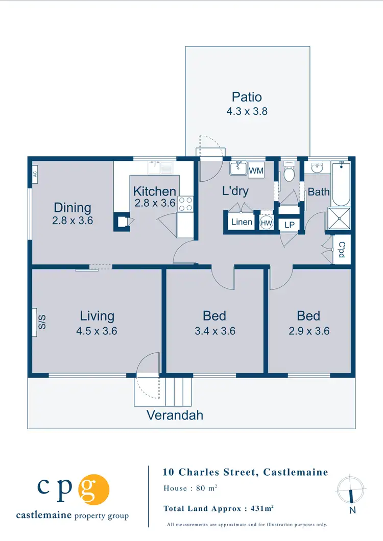 Floorplan of Homely house listing, 10 Charles Street, Castlemaine VIC 3450