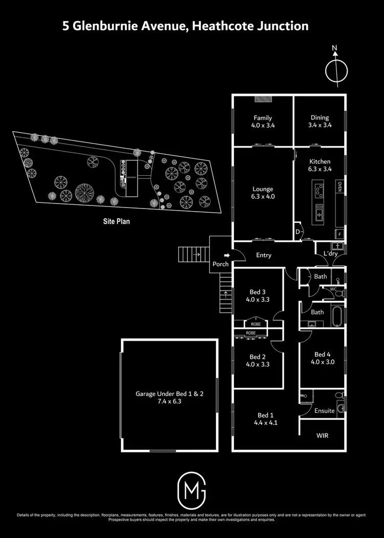 Floorplan of Homely house listing, 5 Glenburnie Avenue, Heathcote Junction VIC 3758