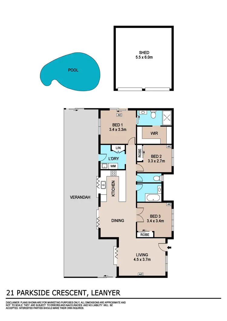 Floorplan of Homely house listing, 21 Parkside Crescent, Leanyer NT 812