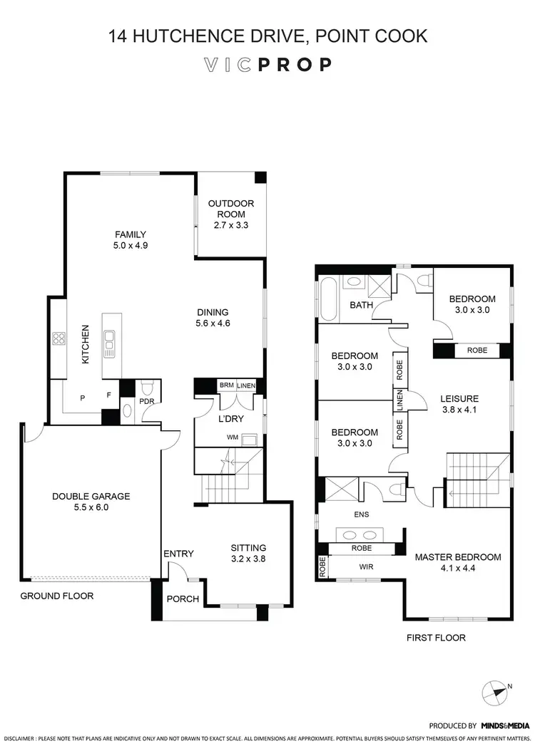 Floorplan of Homely house listing, 14 Hutchence Drive, Point Cook VIC 3030